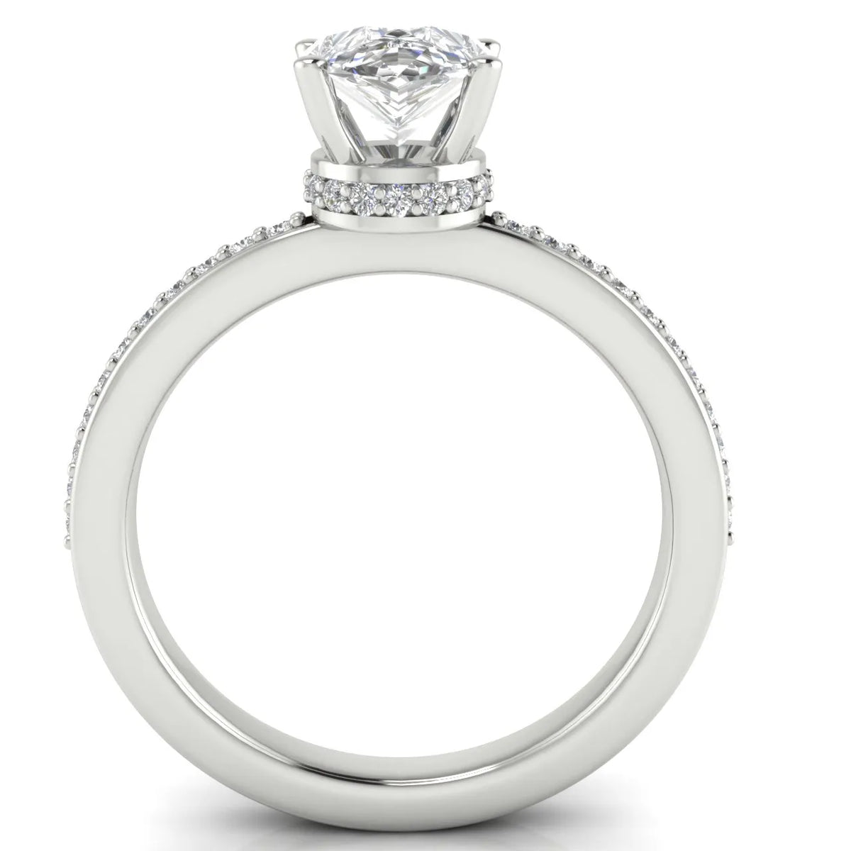 Delicate Pavé Accent Engagement Ring