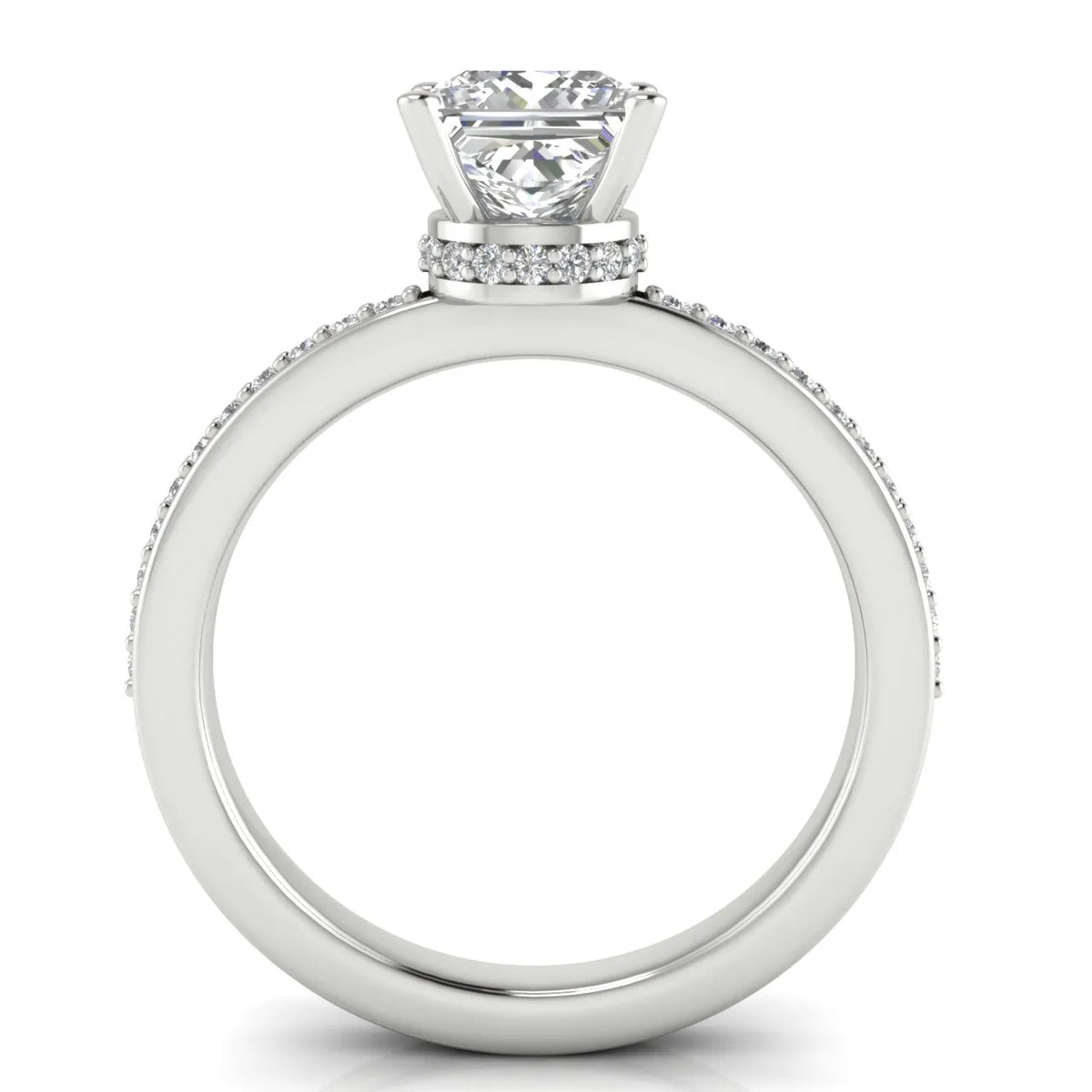 Delicate Pavé Accent Engagement Ring