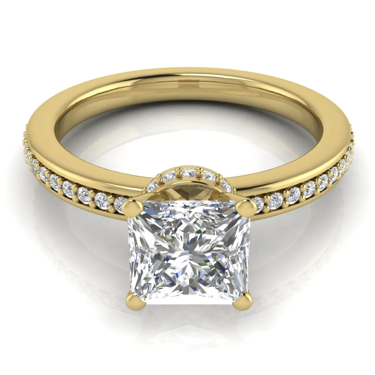 Delicate Pavé Accent Engagement Ring