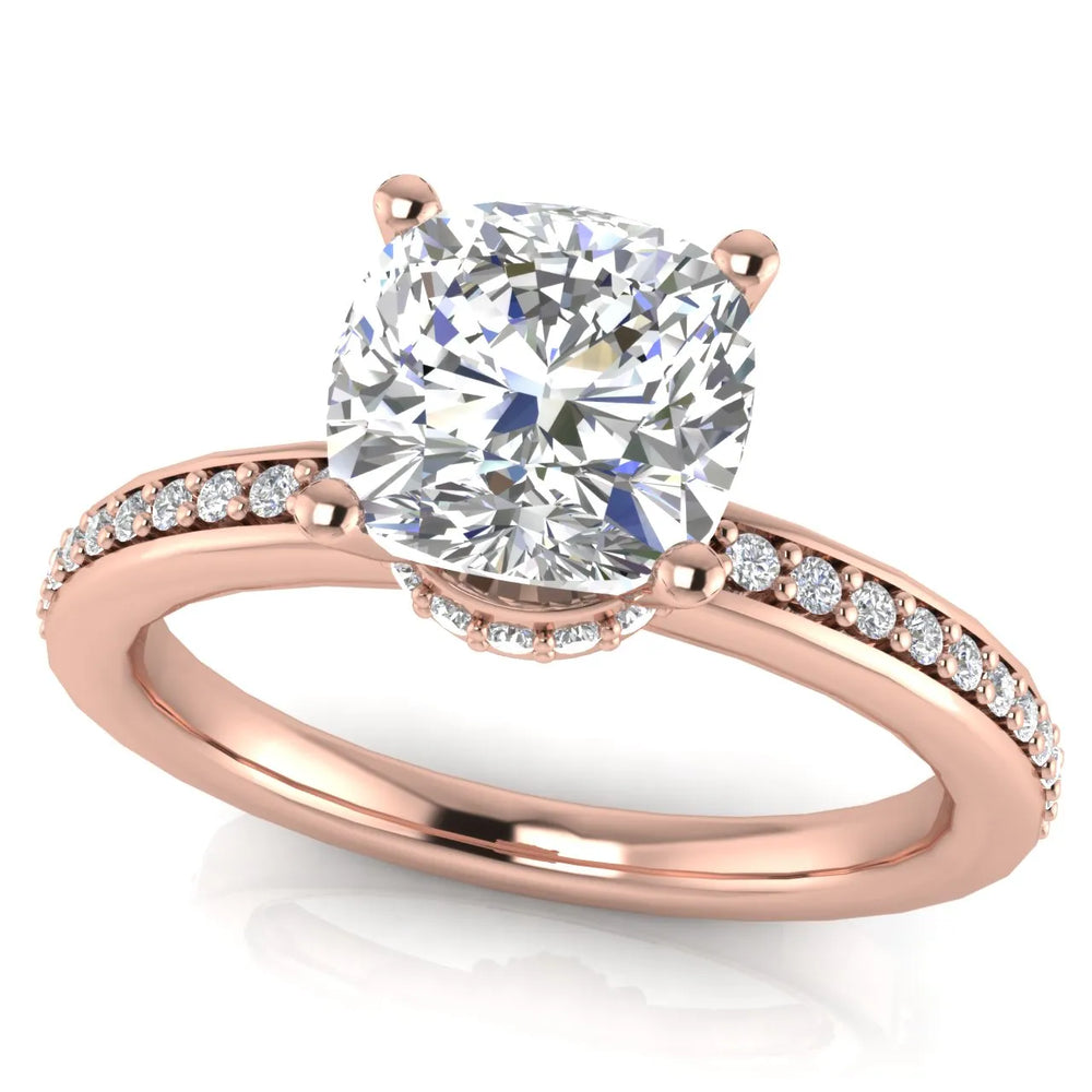 Delicate Pavé Accent Engagement Ring