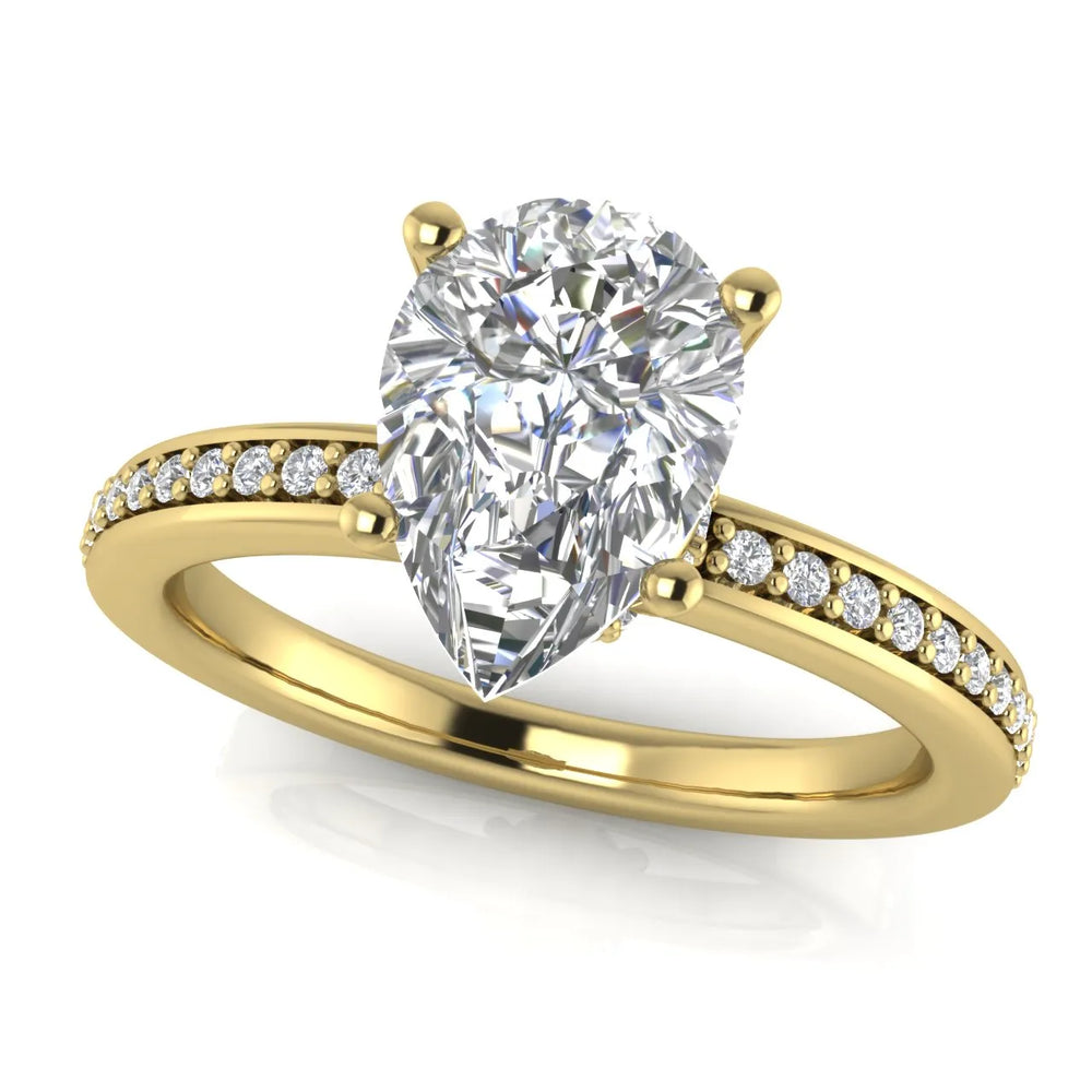 Delicate Pavé Accent Engagement Ring