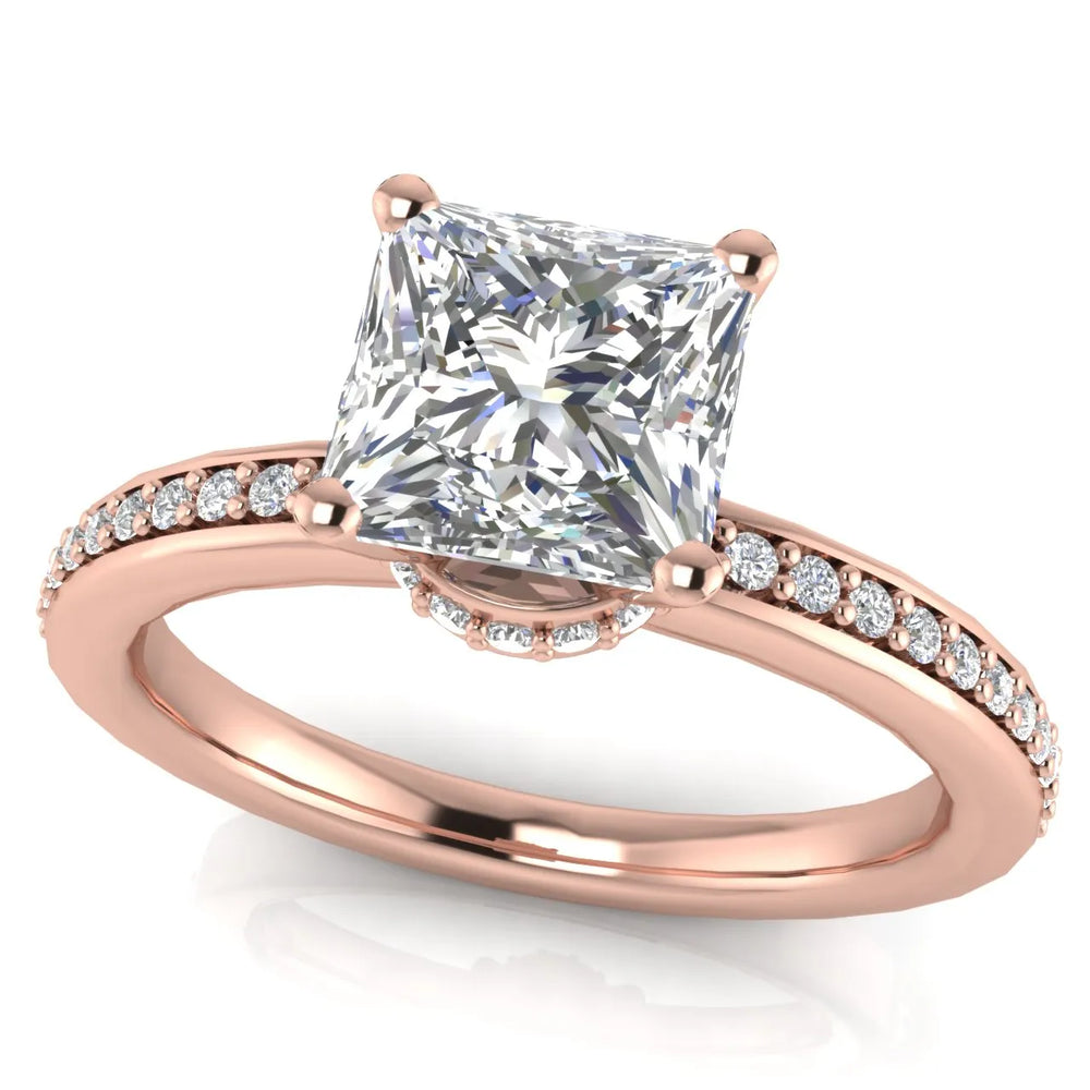 Delicate Pavé Accent Engagement Ring