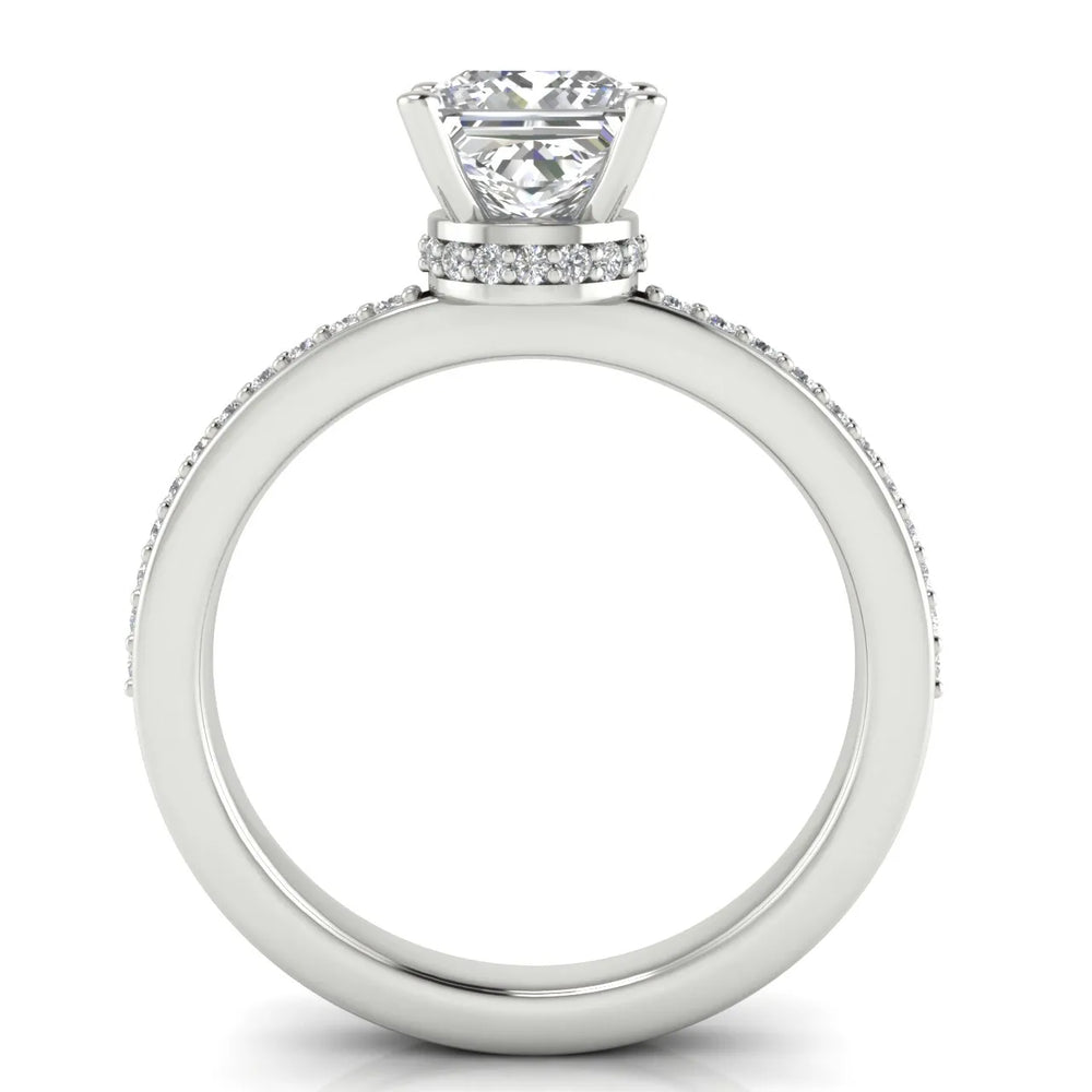 Delicate Pavé Accent Engagement Ring