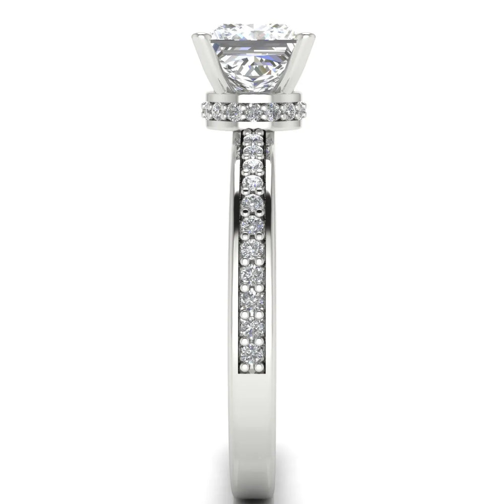 Delicate Pavé Accent Engagement Ring