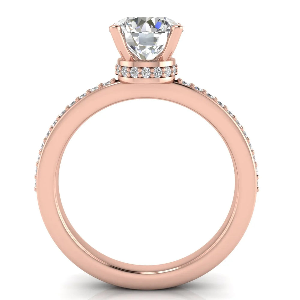 Delicate Pavé Accent Engagement Ring