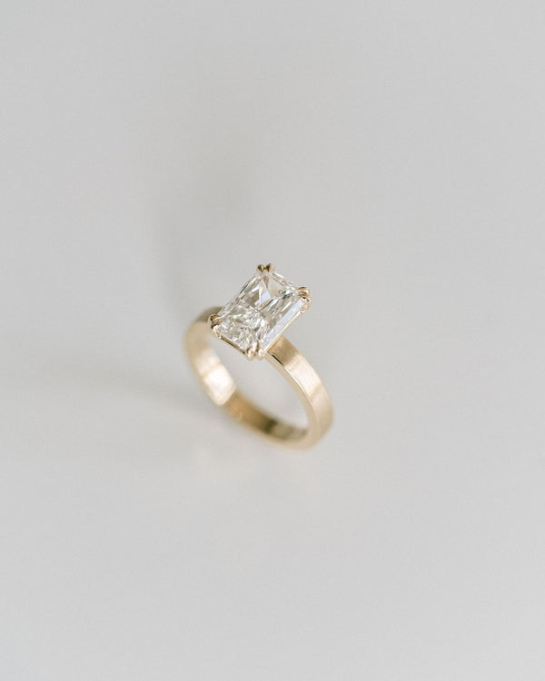Double Prong Radiant Cut Labgrown Engagement Ring