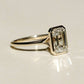 Bezel Set 2.60 Ct Emerald Cut Lab Grown Diamond Engagement Ring | IGI Certified