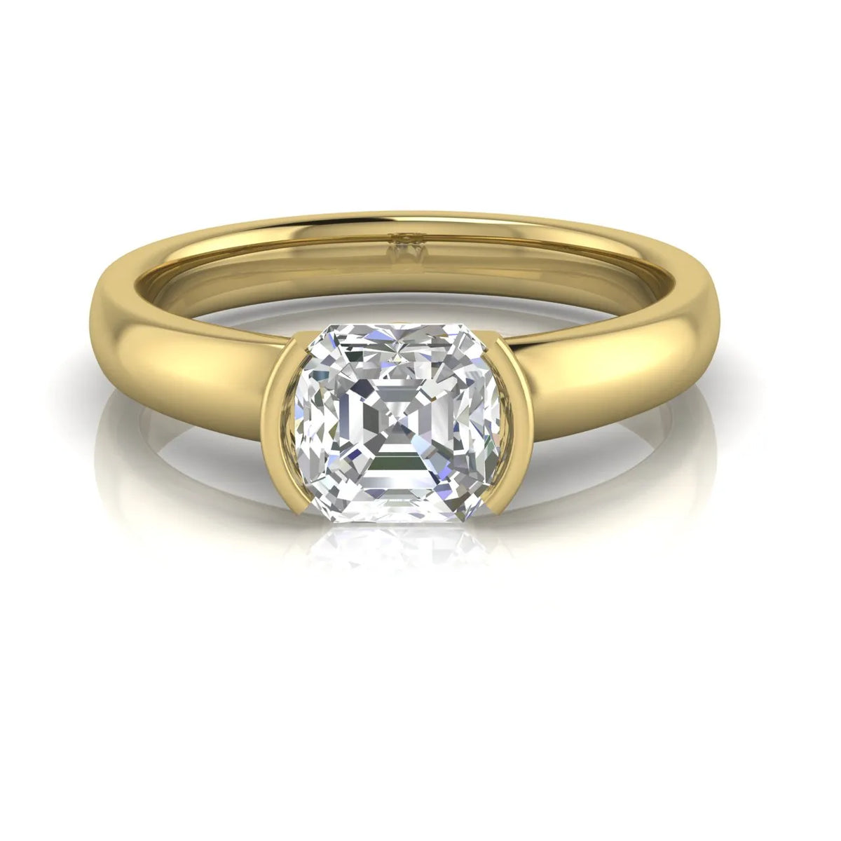 Modern Bezel-Inspired Solitaire Engagement Ring
