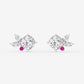 4 1/2 ctw Cushion Lab Grown Diamond with Marquise and Pear Floral Stud Earrings