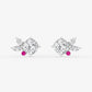 4 1/2 ctw Cushion Lab Grown Diamond with Marquise and Pear Floral Stud Earrings