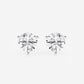 4 ctw Round Lab Grown Diamond Three Prong Martini Stud Earrings