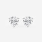 4 ctw Round Lab Grown Diamond Three Prong Martini Stud Earrings