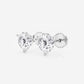 4 ctw Round Lab Grown Diamond Three Prong Martini Stud Earrings