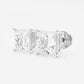 6 ctw Princess Lab Grown Diamond Solitaire Certified Stud Earrings