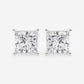 6 ctw Princess Lab Grown Diamond Solitaire Certified Stud Earrings