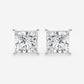 6 ctw Princess Lab Grown Diamond Solitaire Certified Stud Earrings