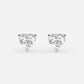 3 ctw Heart Lab Grown Diamond Stud Earrings