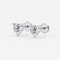 3 ctw Heart Lab Grown Diamond Stud Earrings