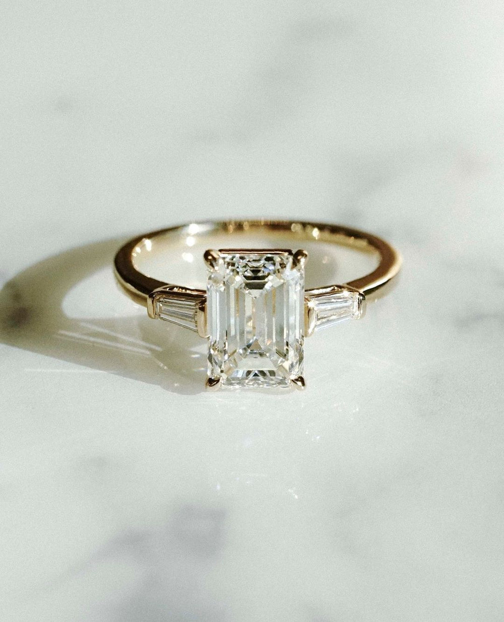 Emerald Cut Labgrown Engagement Ring