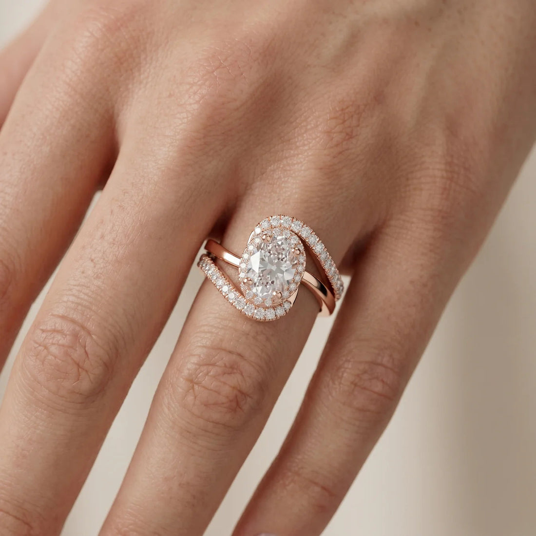 Eden Bypass Diamond Engagement Ring – (925 Sterling Silver) – Round (925 Sterling Silver)