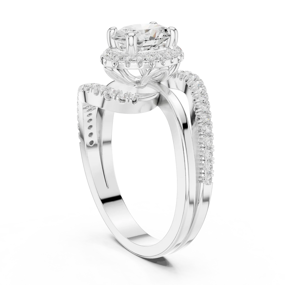 Eden Bypass Oval Diamond Engagement Ring
