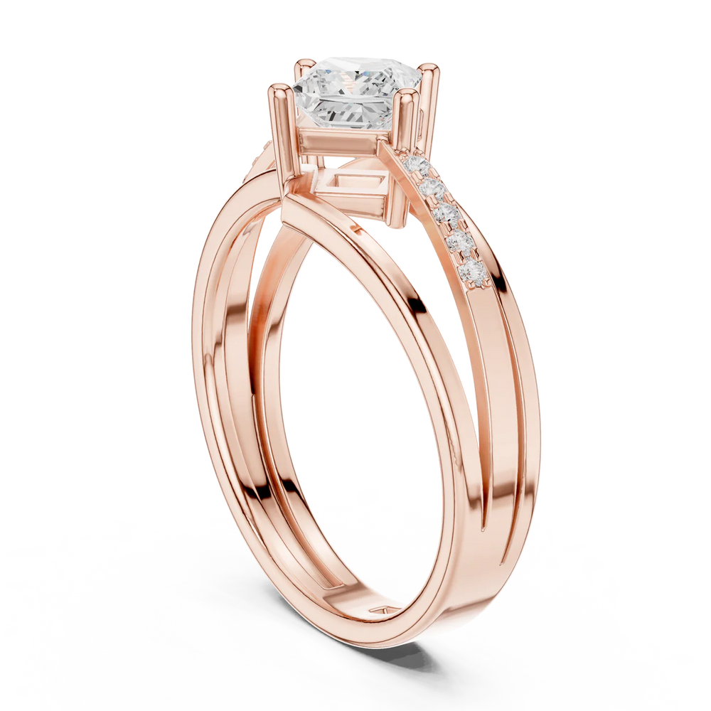 Eden Bypass Princess Diamond Engagement Ring