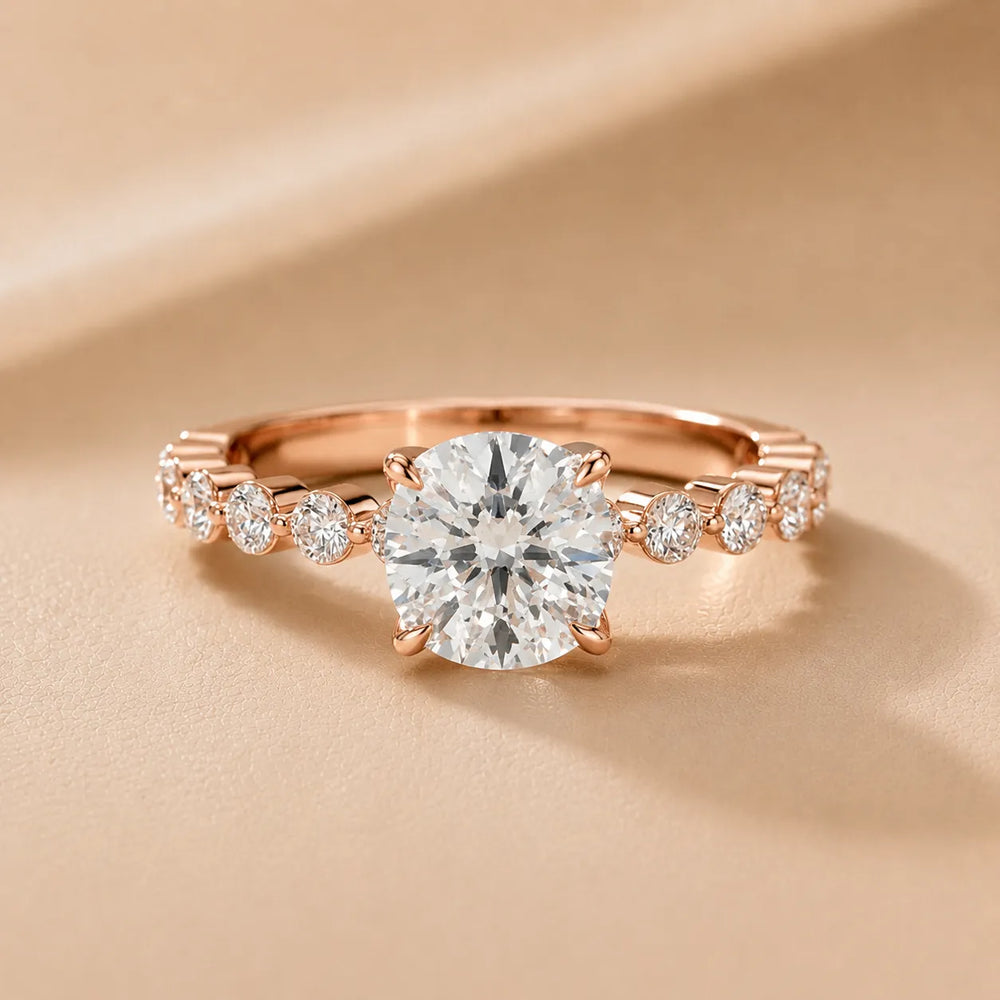 Eleanor Majesty Side Stone Princess Diamond Engagement Ring