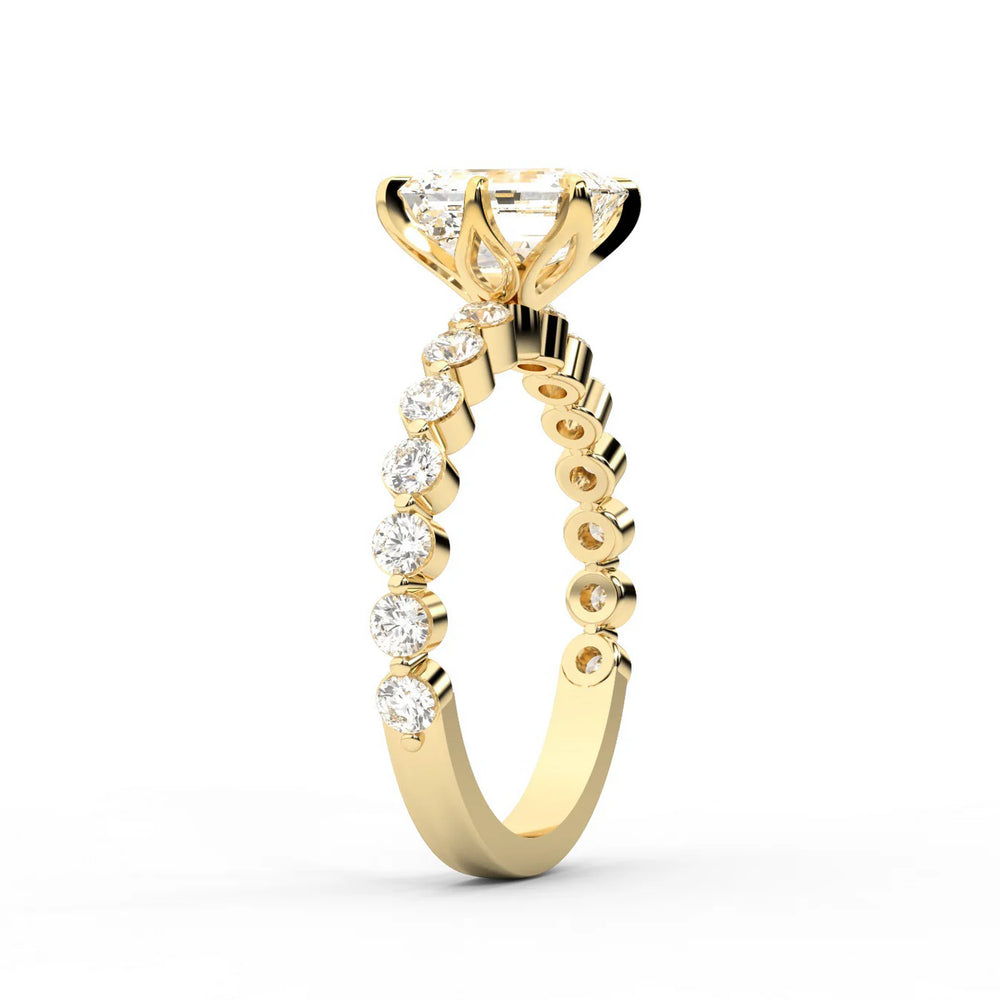 Eleanor Majesty Side Stone Princess Diamond Engagement Ring