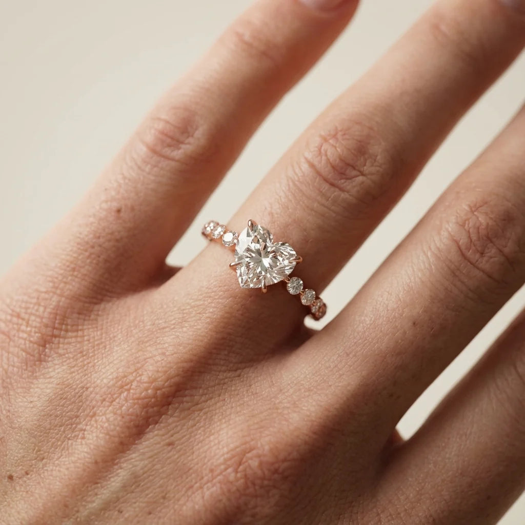 Eleanor Majesty Side Stone Princess Diamond Engagement Ring
