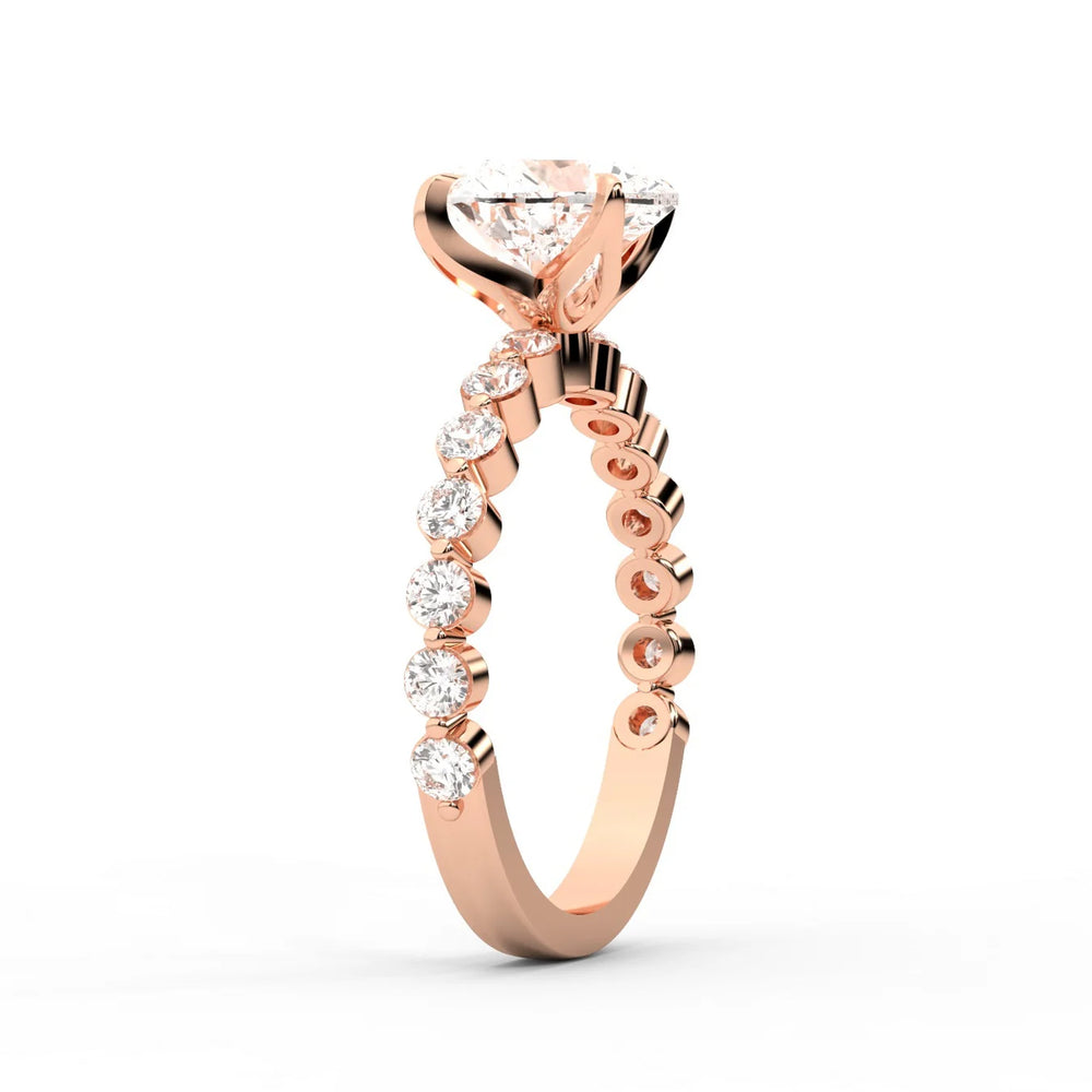 Eleanor Majesty Side Stone Princess Diamond Engagement Ring