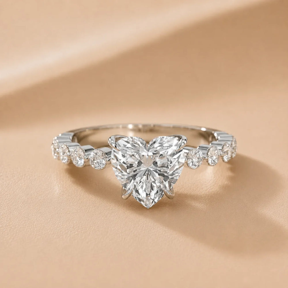 Eleanor Majesty Side Stone Princess Diamond Engagement Ring
