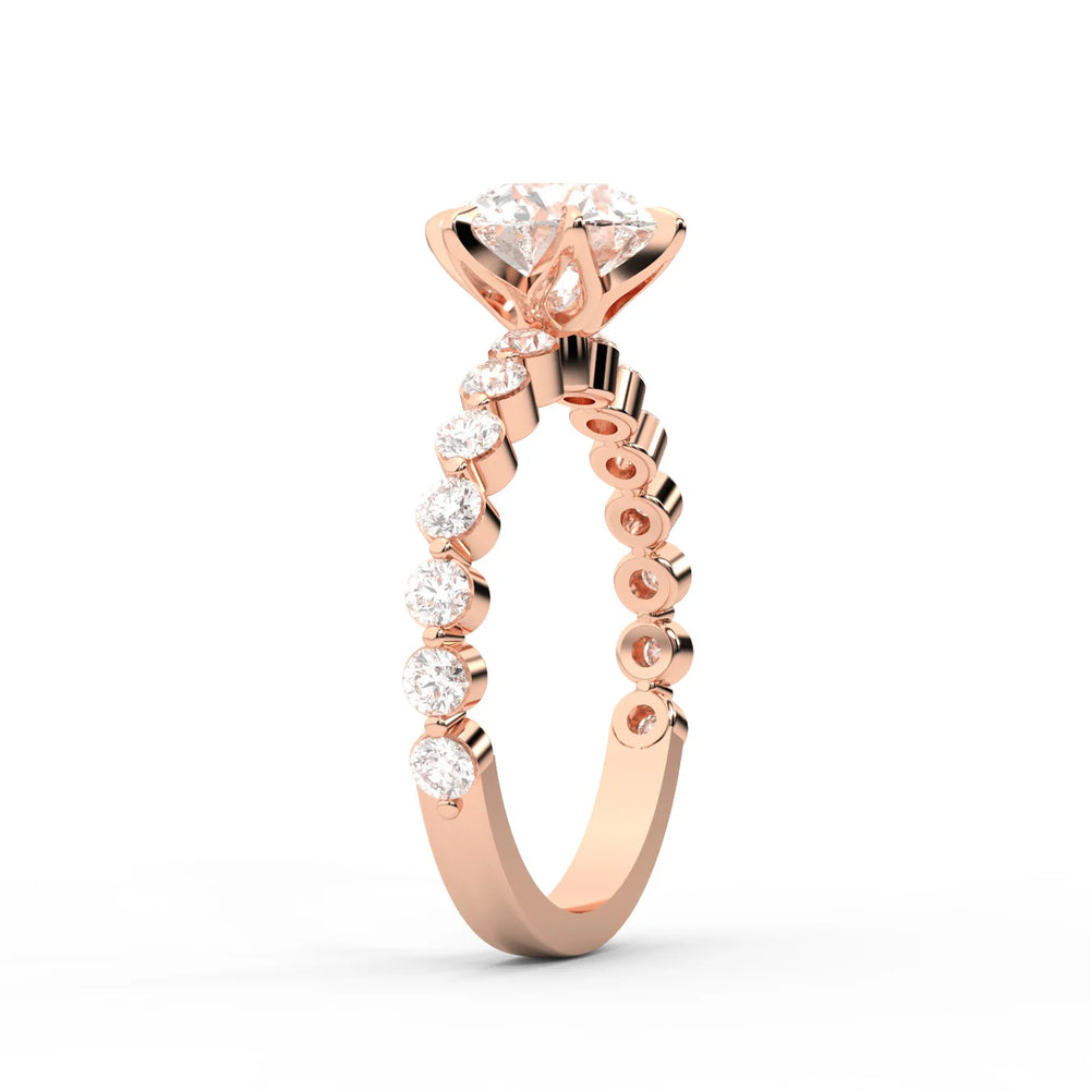 Eleanor Majesty Side Stone Princess Diamond Engagement Ring