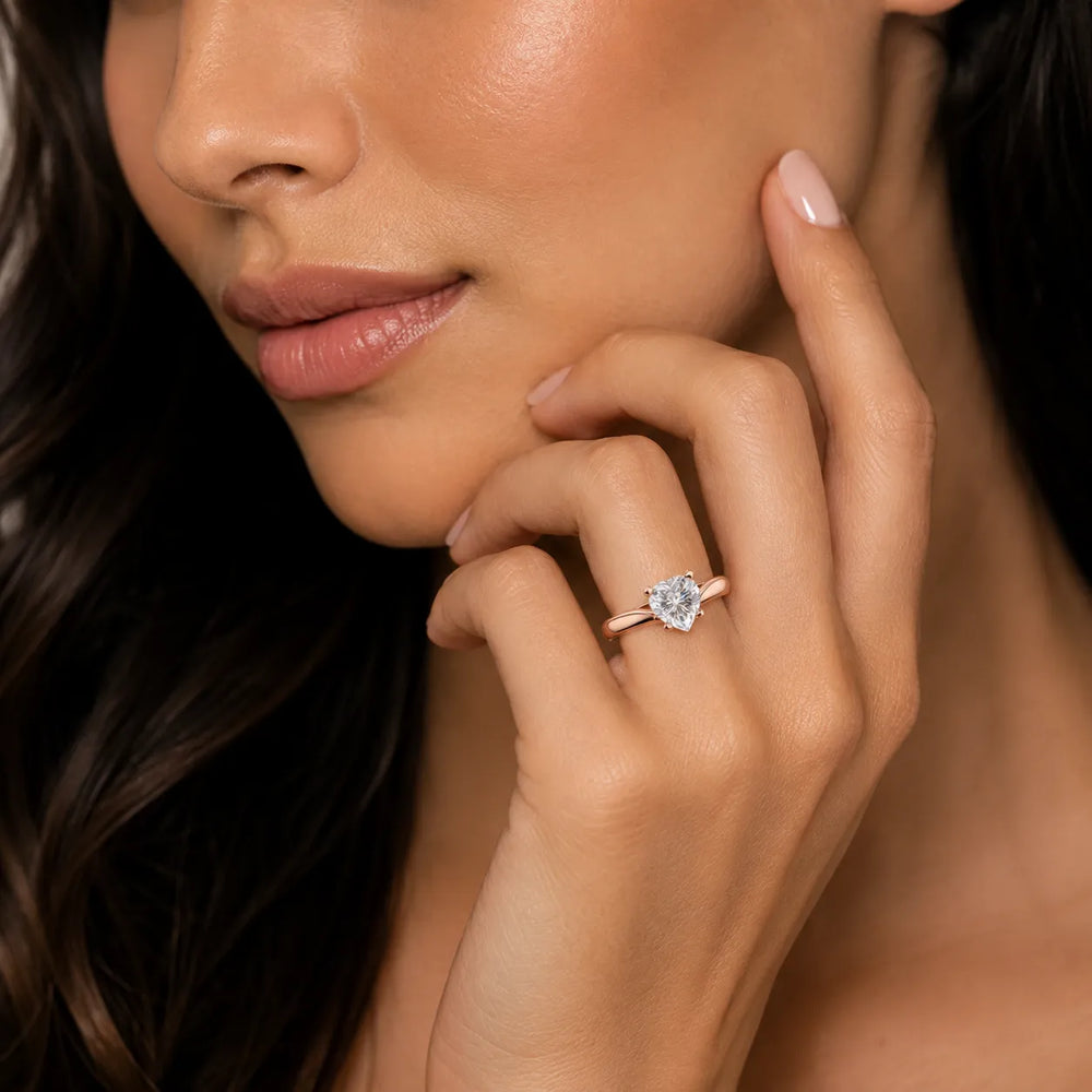 Elegant Solitaire Ring with Classic Four-Prong Setting