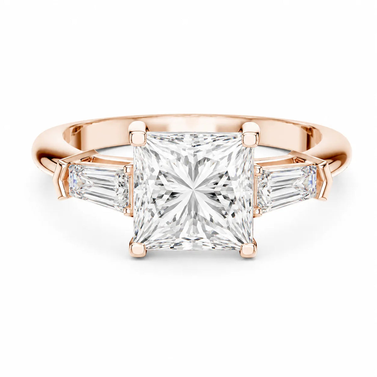 Emerald Elegance Ring with Customize baguette