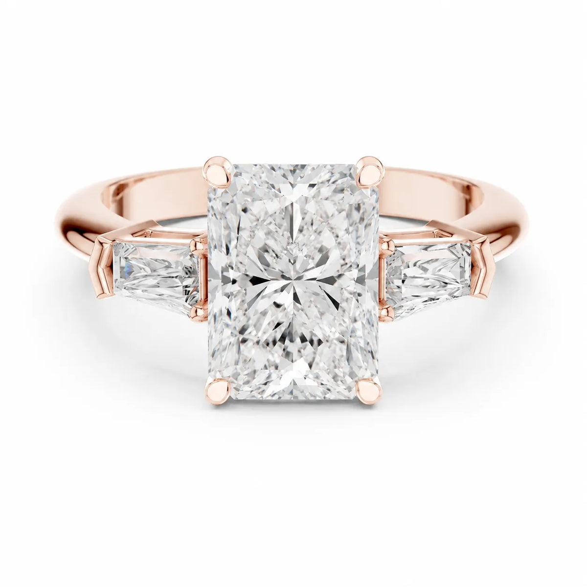 Emerald Elegance Ring with Customize baguette