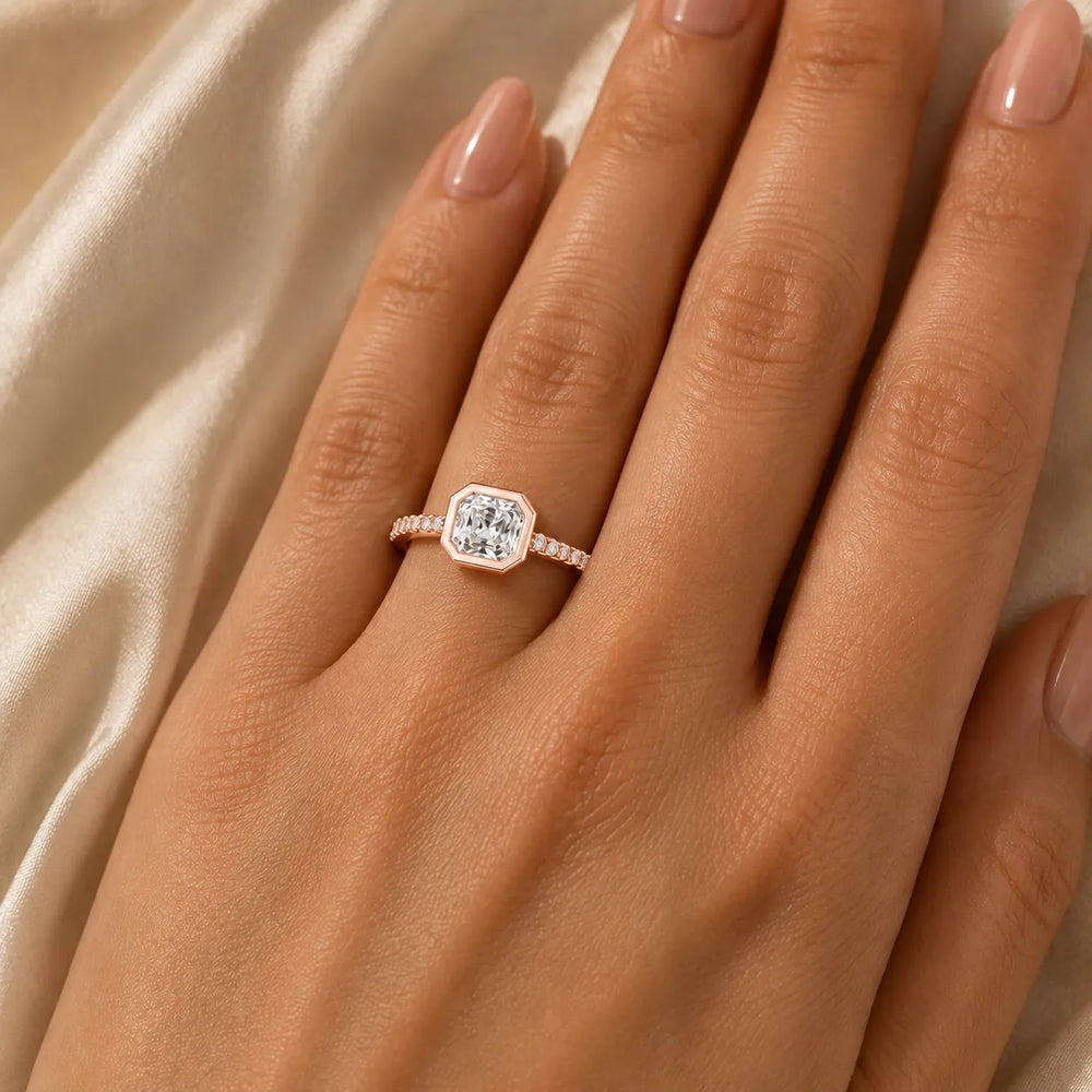 Elegant Bezel-Set Accent Ring