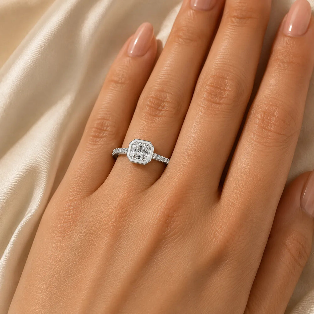 Elegant Bezel-Set Accent Ring
