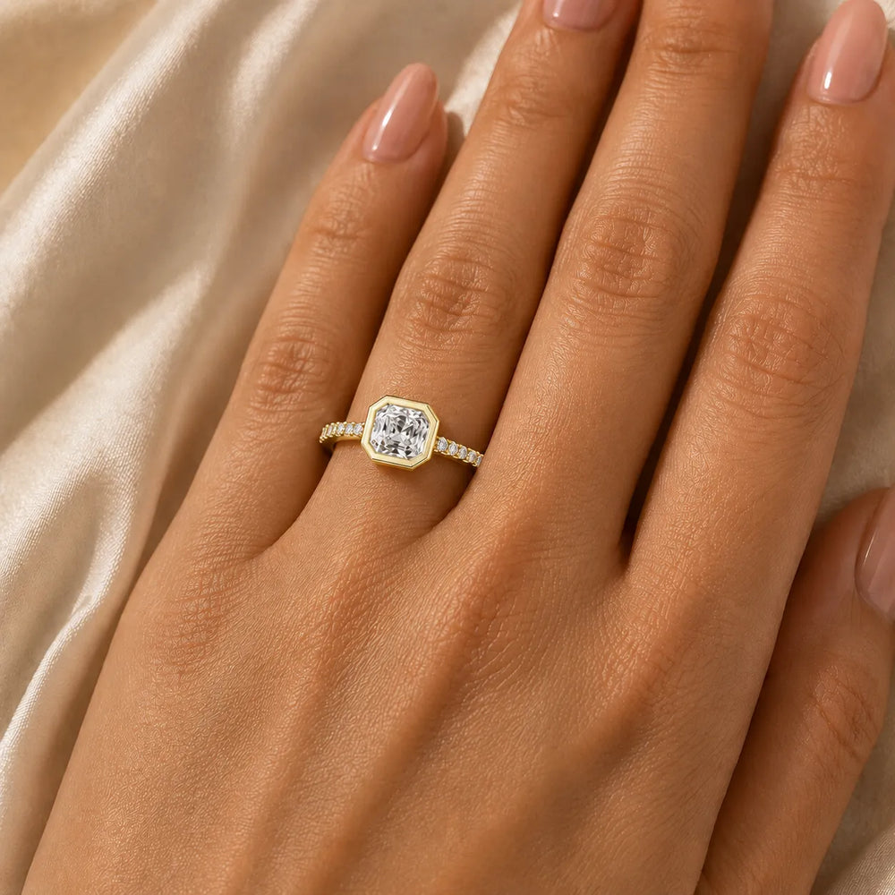 Elegant Bezel-Set Accent Ring