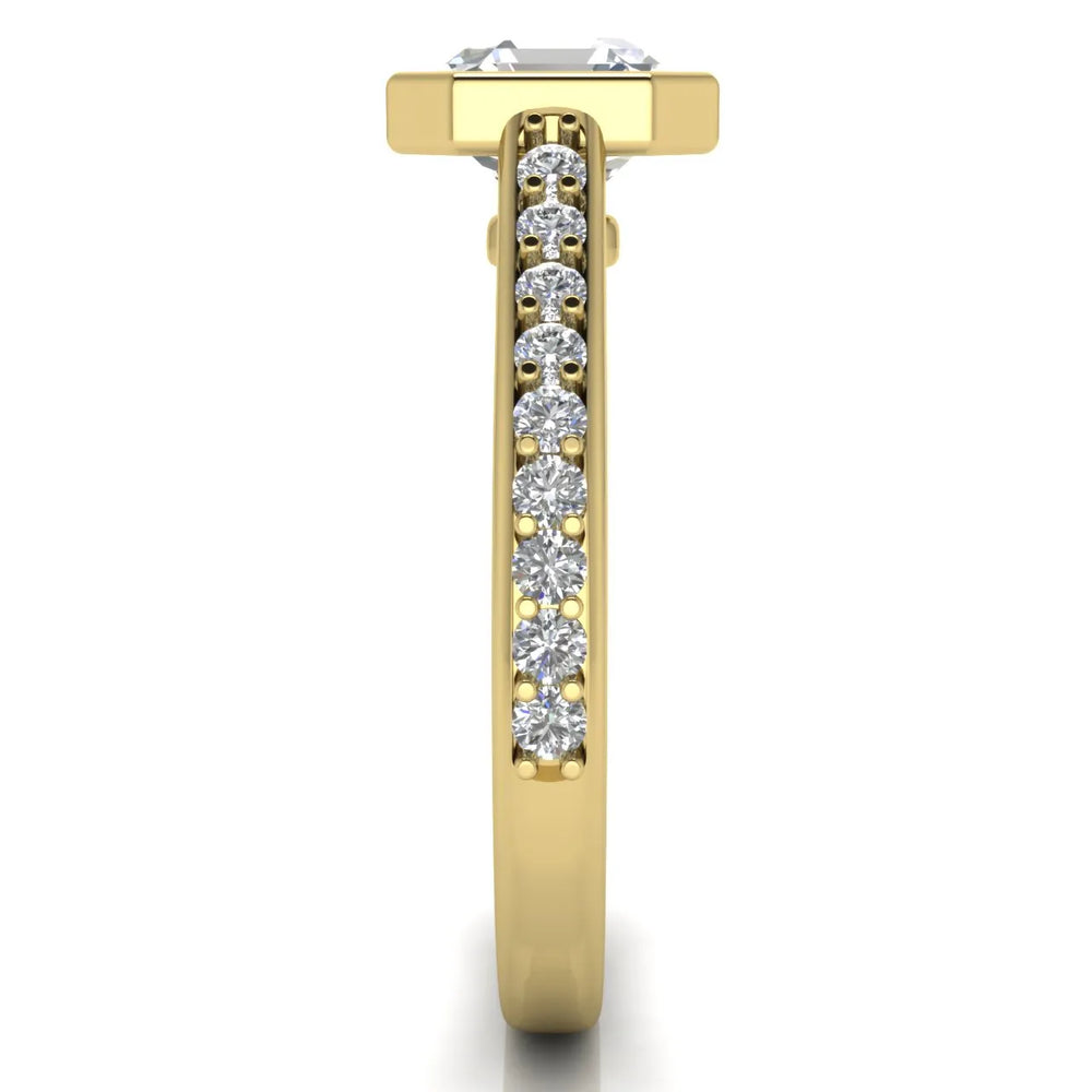 Elegant Bezel-Set Accent Ring