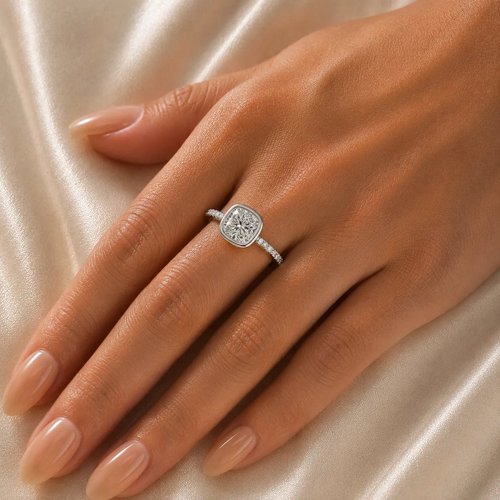 Elegant Bezel-Set Accent Ring