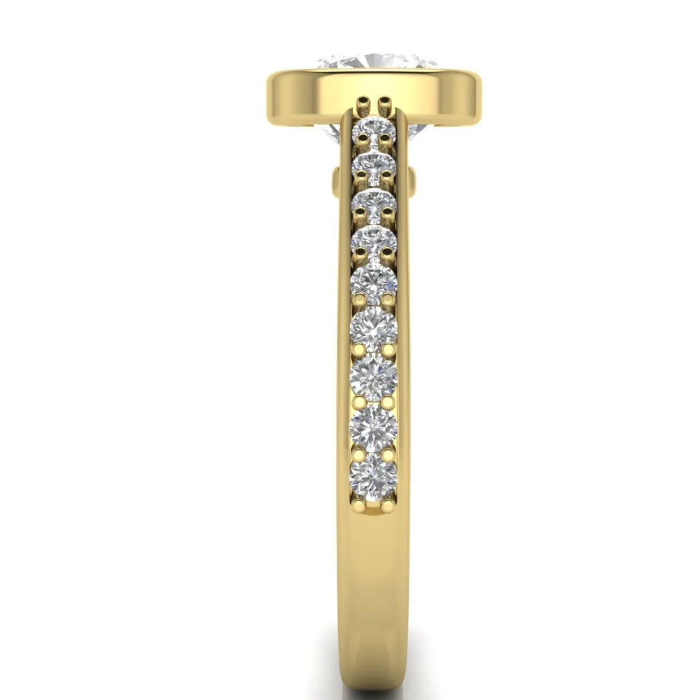 Elegant Bezel-Set Accent Ring