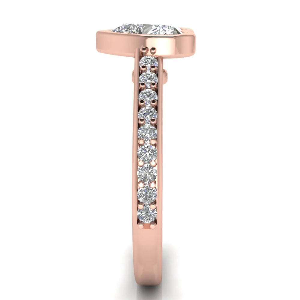 Elegant Bezel-Set Accent Ring