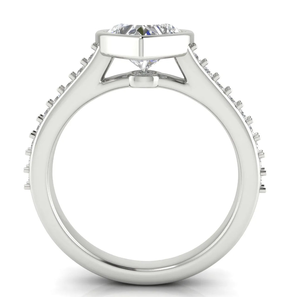 Elegant Bezel-Set Accent Ring