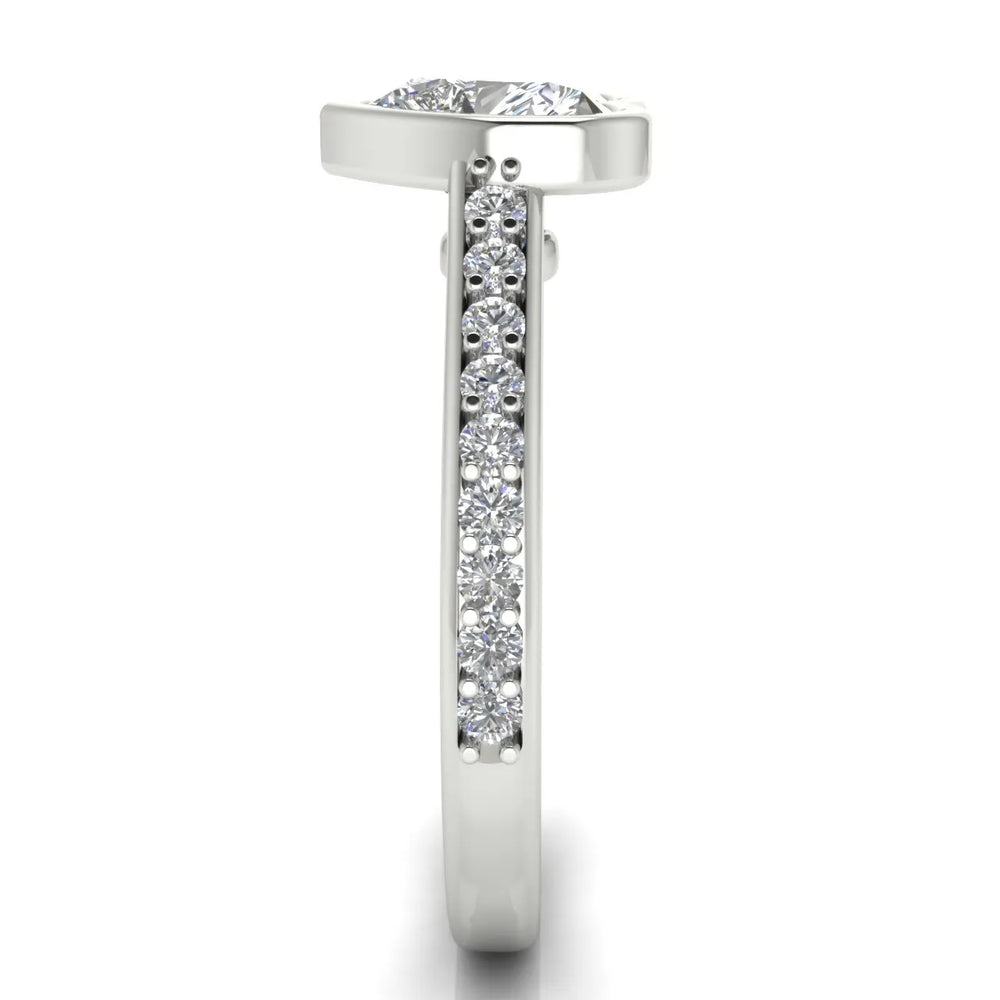 Elegant Bezel-Set Accent Ring