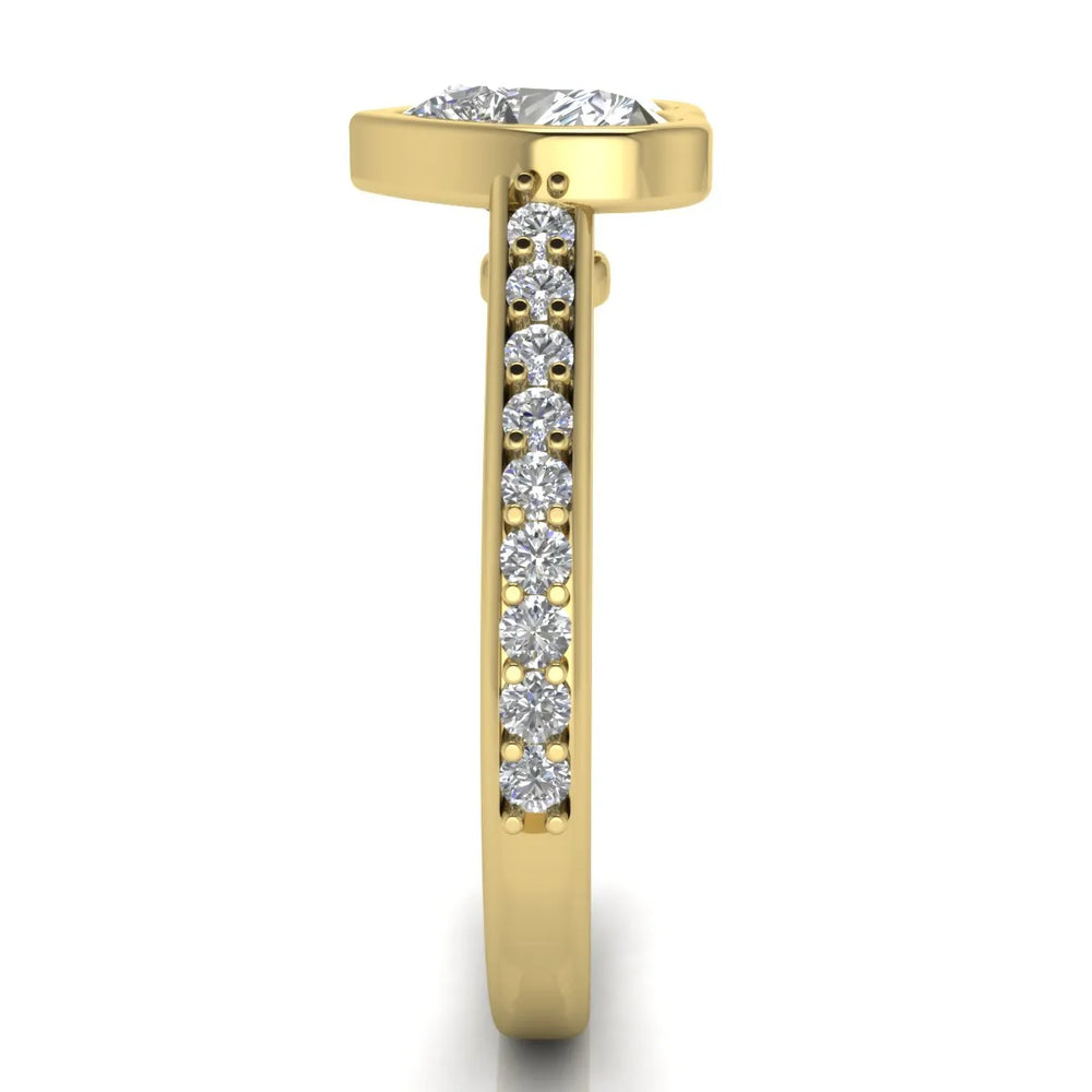Elegant Bezel-Set Accent Ring