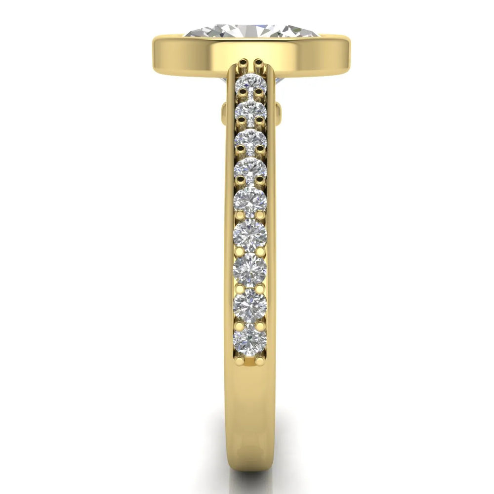 Elegant Bezel-Set Accent Ring