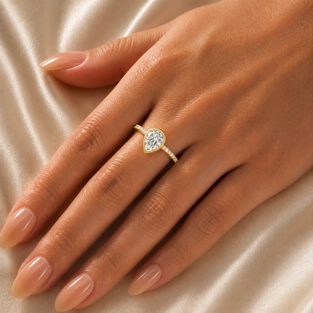 Elegant Bezel-Set Accent Ring