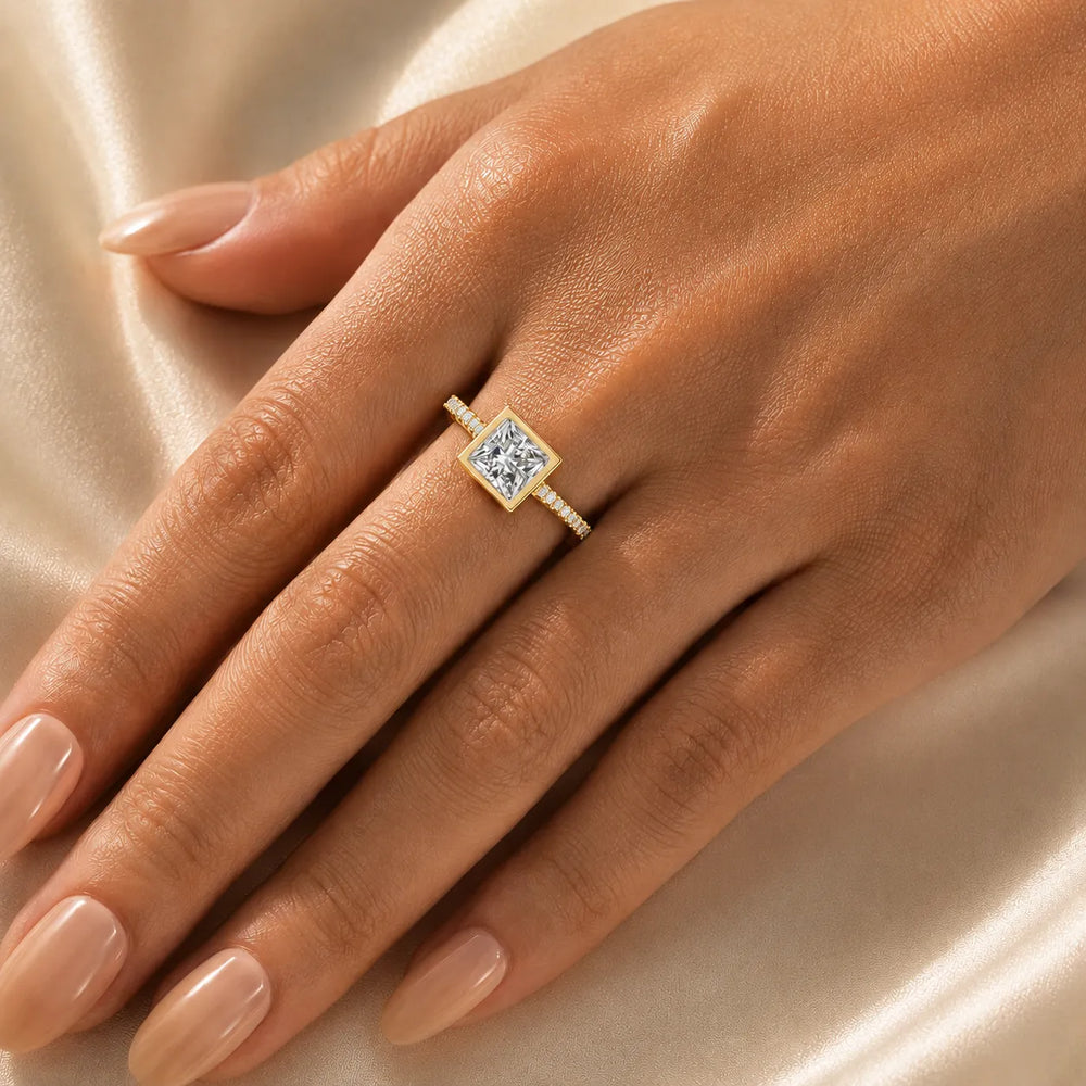 Elegant Bezel-Set Accent Ring
