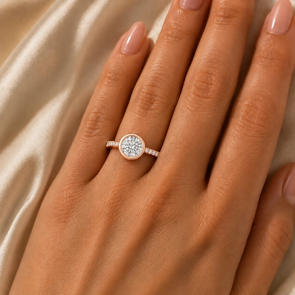 Elegant Bezel-Set Accent Ring