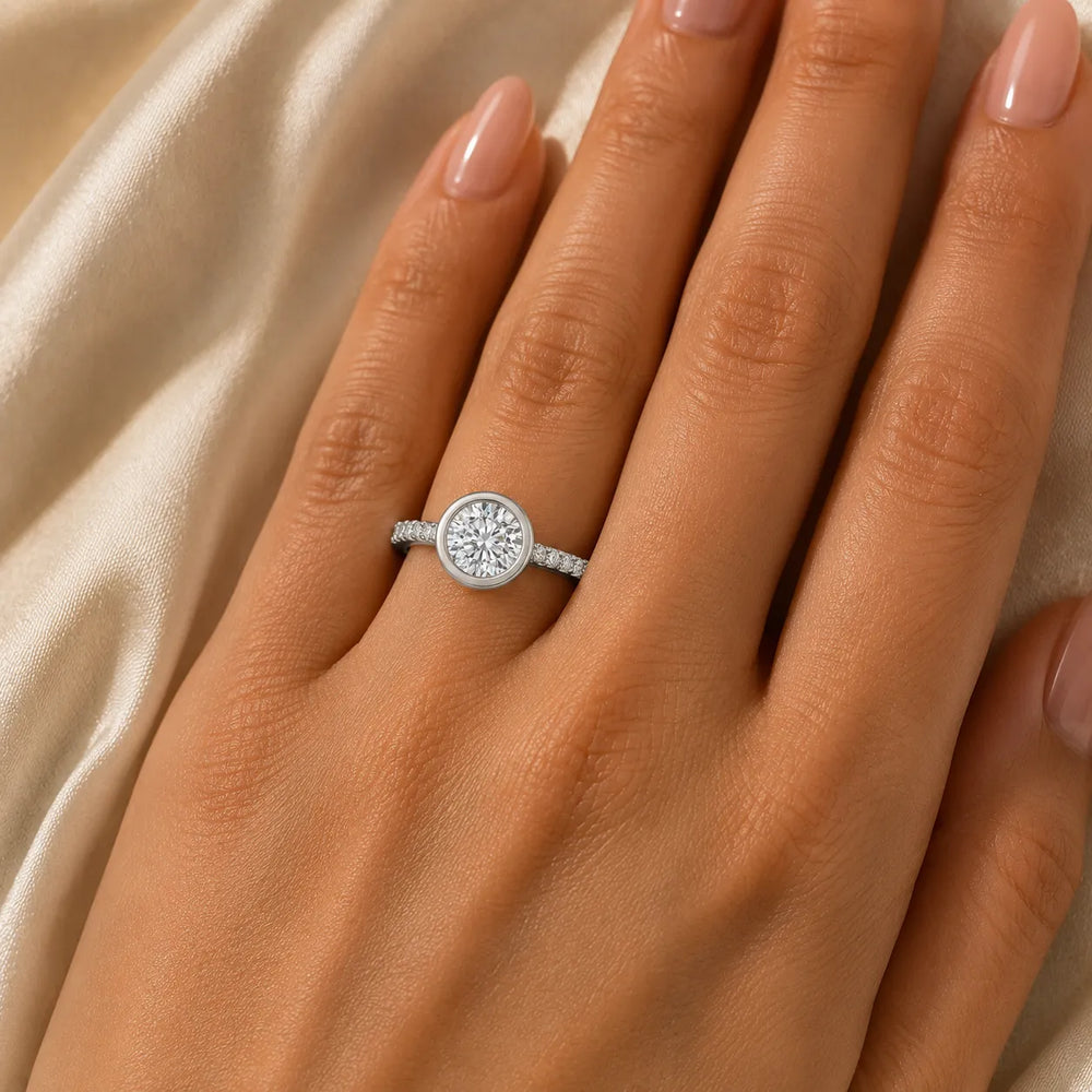 Elegant Bezel-Set Accent Ring